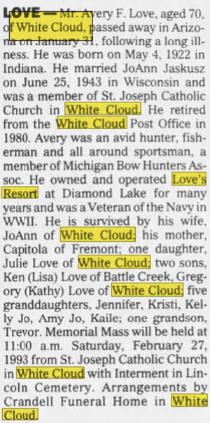 Loves Resort (Northern Glory Landing) - Feb 22 1993 Article